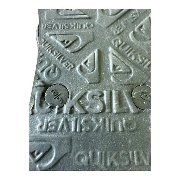 Quicksilver Men's 8/9 Flip Flops Thong Sandals Beach Surfing Black/White - Picture 5 of 5